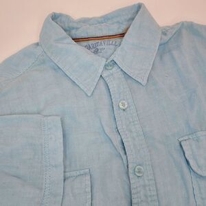 Margaritavile, Blue Double Layer‎ Short Sleeve Button Down, Size L